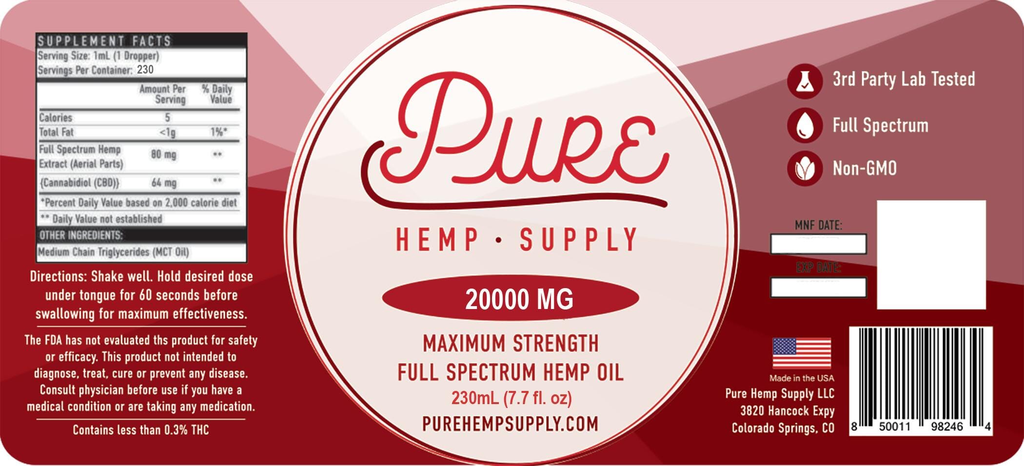 Extra Strength Tincture, 20g